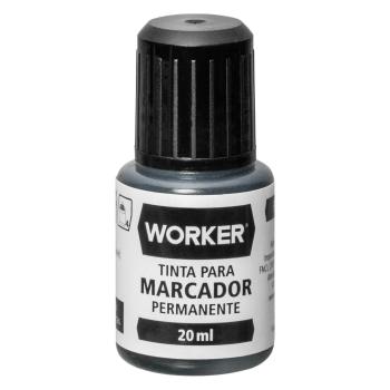 TINTA MARCADOR PERMANENTE 20ML PT WORKER
