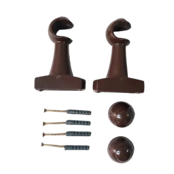 SUPORTE P/VARÃO CORTINA  19MM IMBUIA GARRA