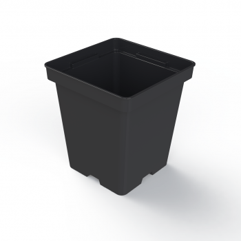 VASO PLASTICO PRETO QUADRADO 500ML