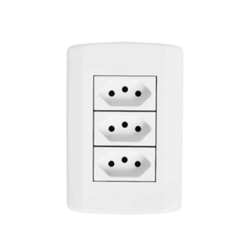 3.TOMADA 2P+T 10A PLUZI MODULAR PLUZIE.