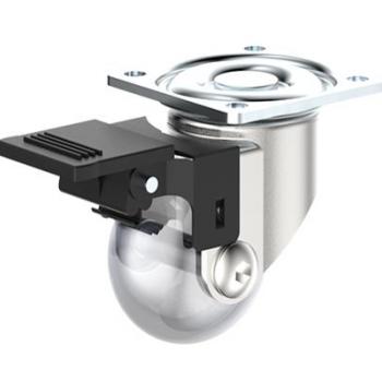 RODIZIO 35MM C/FREIO GIR TRANSP SOPRANO