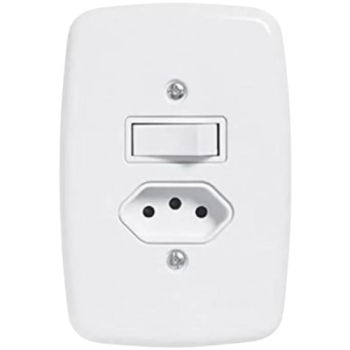 1.INTERRUPTOR + 1.TOMADA 10A 2P+T IDEALE PLUZIE.