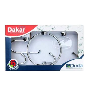 KIT BANHEIRO 5PCS DAKAR CRISTAL DUDA