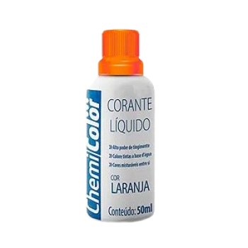 CORANTE LARANJA 50ML CHEMICOLLOR.