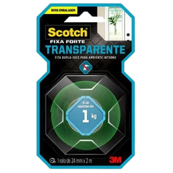 FITA DUPLA FACE 24MMX2MT TRANSPARENTE 3M