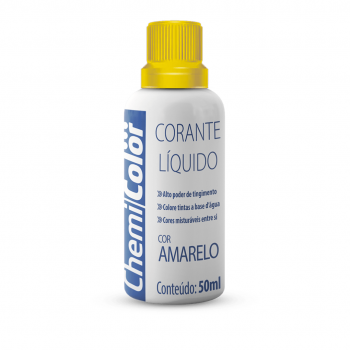 CORANTE AMARELO 50ML CHEMICOLLOR.