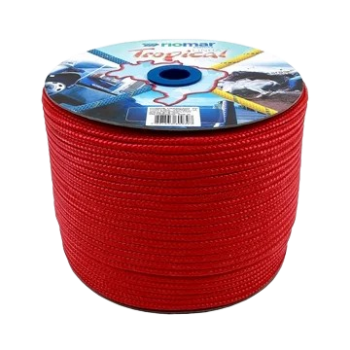 CORDA 8MM VERMELHA TRANÇADA RIOMAR 1MT