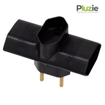 ADAPTADOR PLUZIE MAX 2P 3 SAIDA PT
