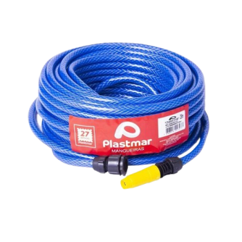 MANGUEIRA 30M TRANÇADA AZUL PLASTMAR