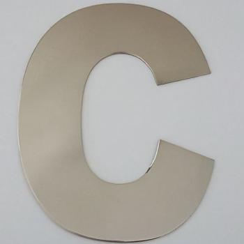 LETRA C DE VIDRO ARTE