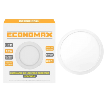 PAINEL LED RED BR 18W ECONOMAX. EMBUTIR.