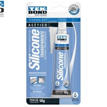 SILICONE ACETICO TRANSP. 50G BLISTER TEKBOND