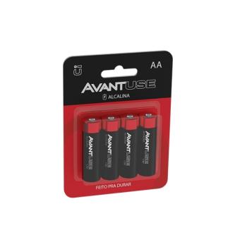 PILHA AVANT ALCALINA PEQ AA 1,5V C/04 BLISTER