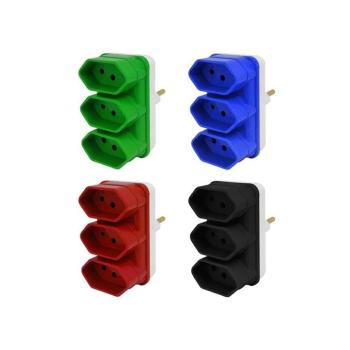 PINO 3 SAIDAS COMPOLUX 2P+T 10A COLOR