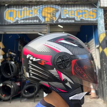 FW3 - CAP X OPEN UP RAPID PRETO C/ROSA N58 (C/ OCULOS INTERNO)