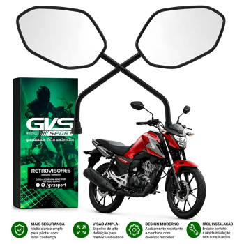 GVS - PAR RETROVISOR - START/FAN/CARGO/TITAN 150/160 - ROSCA HONDA