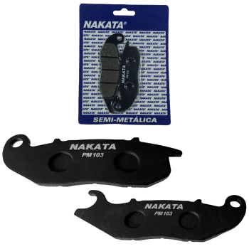 NAKATA - PASTILHA FREIO DIANTEIRO - HONDA CG FAN/TITAN 150 2009/2012 - FAN/CARGO 125 2014/2016 - YS FAZER 250 2016/23 - CG TITAN 160 2025 (COM ABS)