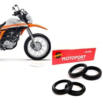 MOTOPORT -  PAR DE GUARDA PO + RETENTOR DA BENGALA - CG START/FAN/CARGO/TITAN 150/160 - BROS 125/150/160 - XRE 190 - PCX 150 [D. 31,0 X 43,0 X 10,3 ]