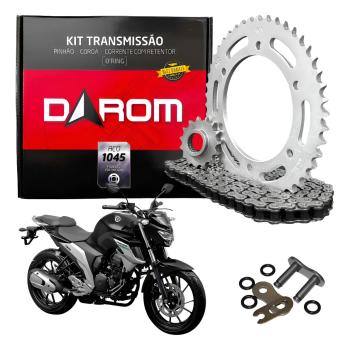DAROM  - KIT TRAÇÃO - FAZER 250 2018/2022 (46X15) - AÇO 1045 - COM RETENTOR