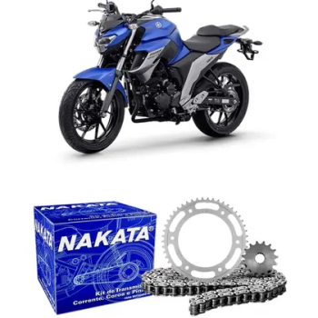 NAKATA - KIT TRAÇÃO - FAZER 250 2018/2026 (46X15) - AÇO 1045 - COM RETENTOR