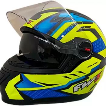 FW3 - CAP GTX FOX AMARELO COM AZUL  C/OCULOS N58