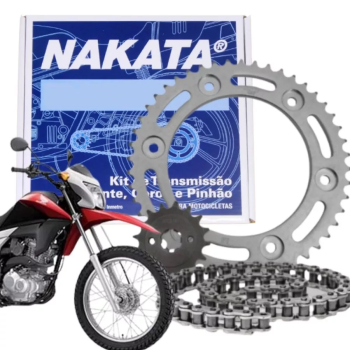 NAKATA - KIT TRAÇÃO - BROS 160/ XRE 190 (48X16 ) - AÇO 1045 - (SEM RETENTOR)