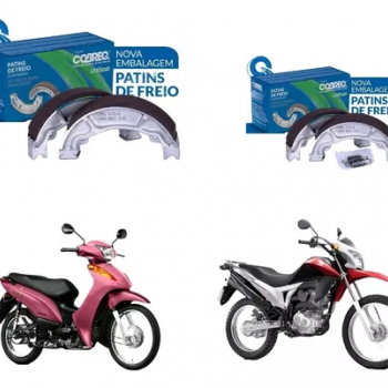 COBREQ - LONA DE FREIO -  ( BROS 125/150/160 TRAS) - (POP 100/110 DIANT/TRAS) - (BIZ 100/125 TRAS)