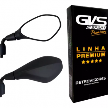 *PROMOÇÃO* GVS - RETROVISOR BMW F800 - FIXO HASTE CURTA - LENTE CONVEXA FUME - ROSCA HONDA (REBAIXADO)