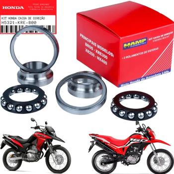 HONDA - CAIXA DE DIREÇÃO - BROS 125/150/160 - NX200 (1993/2001) - XRE 190 - XRE 300 - FALCON - XLR 125 - XR200 - CRF 230 2007/.. (ESFERA)