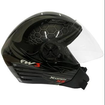 FW3 - CAP X-OPEN X2 PRETO BRILHANTE GRAFITE N60