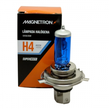 MAGNETRON - LAMPADA FAROL H4 35/35W SUPER BRANCA