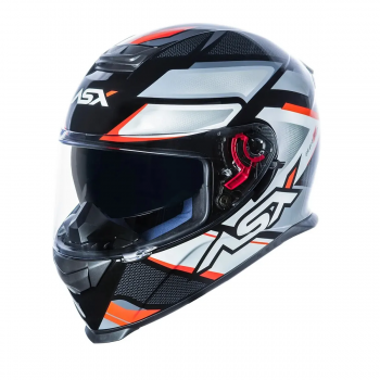ASX - CAP EAGLE SV FAST BRILHO PRETO/CINZA/VERMELHO [ 60/L ] C/OCULOS INTERNO