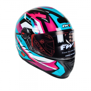 FW3 - CAP GTN SUPER AZUL TIFANNY COM ROSA E BRANCO N56