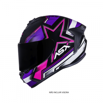 ASX - CAP DRAKEN PILOT BRILHO PRETO/LILAS/ROSA [ 60/L ]