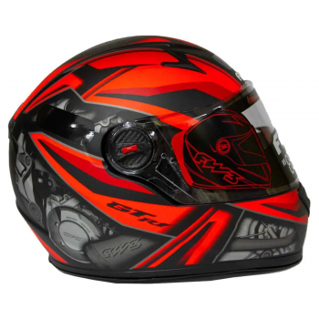 FW3 - CAP GTN R1 PRETO C/VERMELHO FOSCO N60