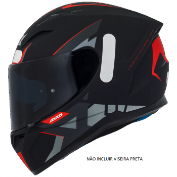 AXXIS - CAPACETE - SEGMENT – FRANTIC B5 BLACK RED MATTE N60