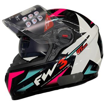 FW3 - GTX STAR PRETO BRILHANTE AZ TIFFANY COM ROSA  - N 58