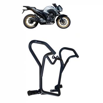 MA ACESSORIOS - PROTETOR CARENAGEM C/PEDALEIRA - FAZER 250 2018/25 - PRETO FOSCO