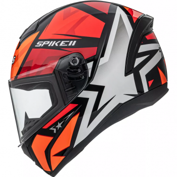 *PROMOÇÃO* PEELS - CAPACETE SPIKE II 1ST PRETO FOSCO/VERMELHO - N60