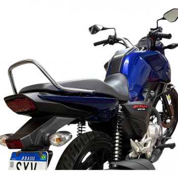MOTORCYCLE - ALCA QUADRADA CROMADA [ ALONGADA ] - FAN 160 2025 / TITAN 160 2025