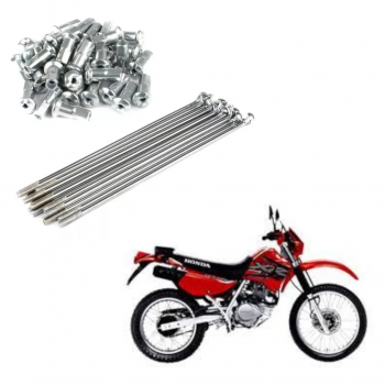 TRILHA - RAIO DIANTEIRO EM INOX JOGO COM 36 PECAS (18Pcs x 228,5mm + 18Pcs x 230,5mm)  XR200R 1994 A 2002/NX200 1993 A 2001(E)