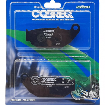 COBREQ - PASTILHA FREIO TRASEIRO - XRE 300 C/ABS 2019/2023 / Xre 190 2016/.. -BROS 160 2015/2022 / CB Twister 250 (COM OU SEM ABS 2015/2022) - CB TWISTER 300F 2023/24  SAHARA 300 2024