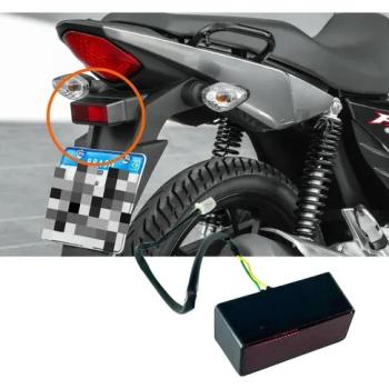 PLASMOTO - LUZ DE PLACA START/FAN/CARGO/TITAN 125/150/160 14/2022 - COM/CHICOTE