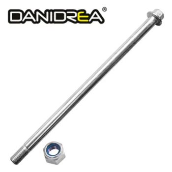 DANIDREA - EIXO RODA DIANTEIRO C/PORCA - START/FAN/CARGO/TITAN 125/150/160 - BROS 150/160 - XRE 190