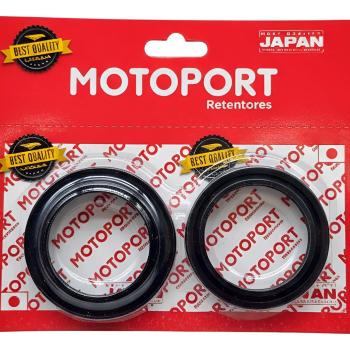 MOTOPORT - GUARDA PO + RETENTOR DE BENGALA - NX4 FALCON 400 1999/15 - XRE 300 2009/23 - XR TORNADO 250 2001/08 - SAHARA 300 2024/.. / TORNADO 300 2025/.. - CB 500 F/R/X 2014/.. - XTZ LANDER 250 2007/15 - KASINSIKI COMET 250 - CB TWISTER 300F 2023/.. 