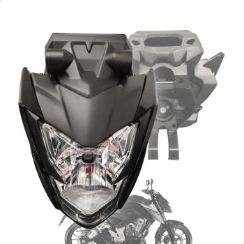 SPORTIVE - KIT FRENTE COMPLETA LED H4 [MOD. CB TWISTER 300] ADAPTADO - FAN 125 2014/18 - START/FAN/TITAN 150/160 (2014/2024) - PRETO INJETADO