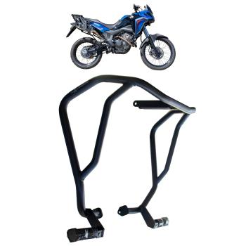 MA ACESORIOS - PROTETOR CARENAGEM C/PEDALEIRA - SAHARA 300 2024/26 - PRETO FOSCO