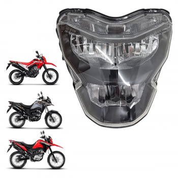 MHX - FAROL/BLOCO OPTICO FULL LED CRISTAL - FAN/ TITAN160 2025 / NXR BROS 160 2025 / TORNADO 300 2025/ XRE 190 2025