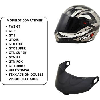 FW3 - VISEIRA - [ LS2 FF358 / FF396 ] / [ FW3 GT/GTX/GTN] [ HELT STRADA ] - FUME [ 2,50MM ]