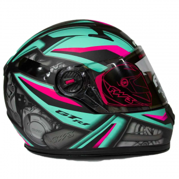 FW3 - CAP GTN R1 PRETO AZUL C/ROSA FOSCO N60